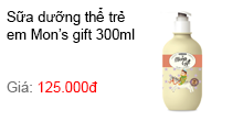 Sữa dưỡng thể trẻ em Mom's Gift - 300ml