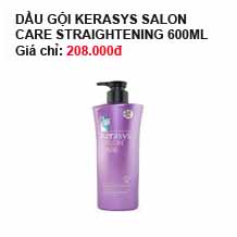 Dầu gội Kerasys Salon care Straightening (dành cho tóc thẳng) 600 ml